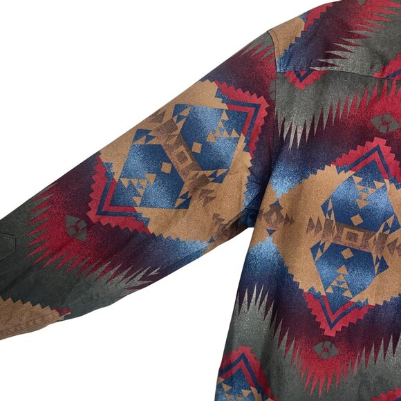 Jones New York Womens Jacket Size Large Multicolor Sport Western Aztec Shacket - Picture 9 of 12